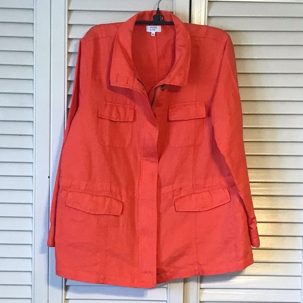Crown & Ivy Orange Women's Jacket - Picture 4 of 7